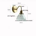 Modern copper wall sconce with clear glass bedroom pull chain light