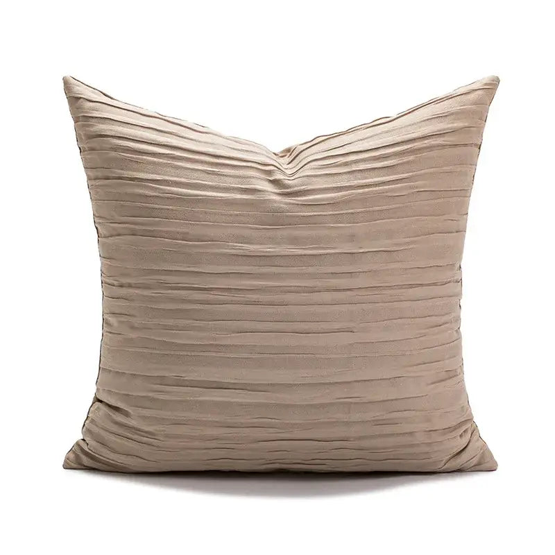 Modern cream brown coffee pillowcase living room textured cushion cover