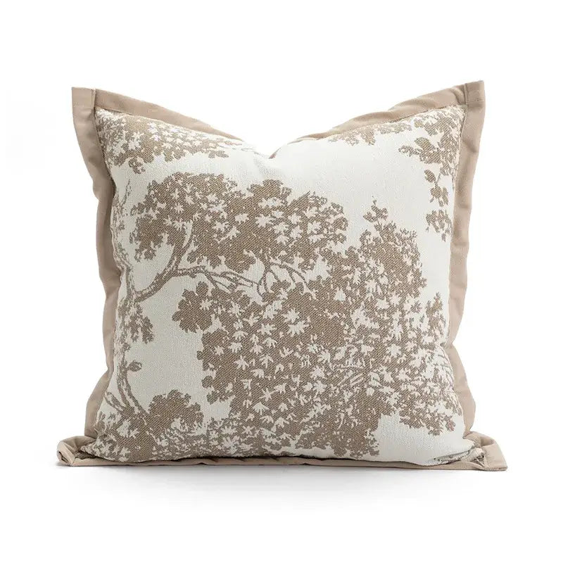 Modern cream brown coffee pillowcase living room textured cushion cover