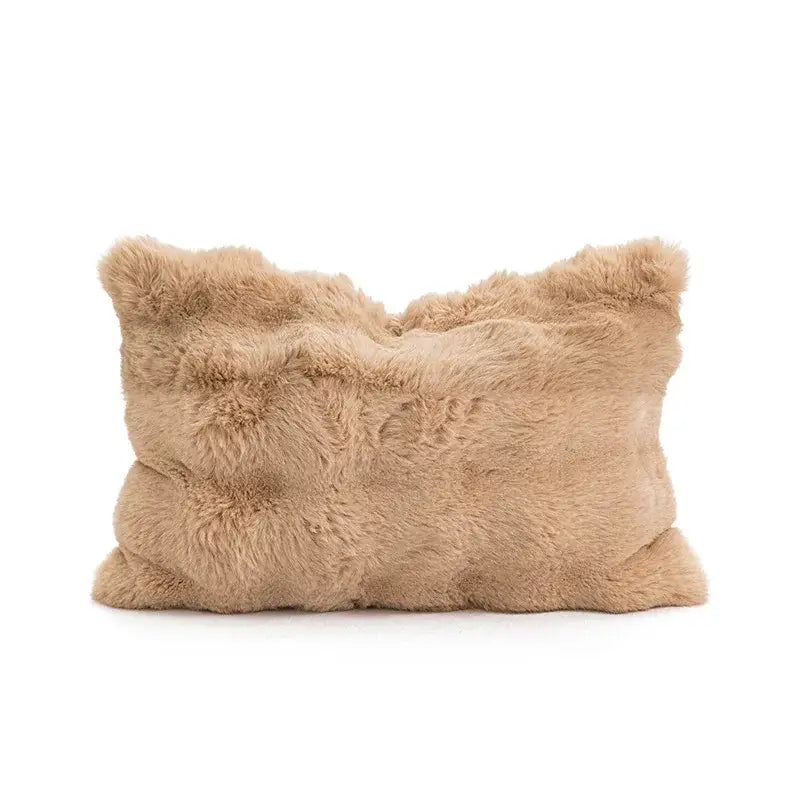 Modern cream brown coffee pillowcase living room textured cushion cover