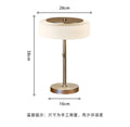 Modern cream glass table lamp bedroom brushed metal light