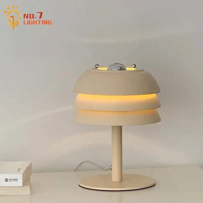 Modern cream medieval design led table lamp for bedroom