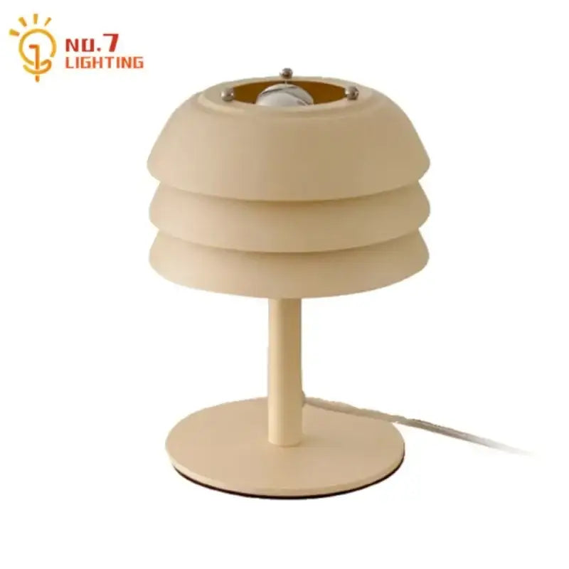 Modern cream medieval design led table lamp for bedroom
