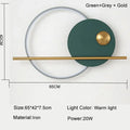 Modern cream & orange circular led wall lamps bedroom lighting