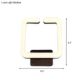 Modern cream square wall sconce bedroom warm white light