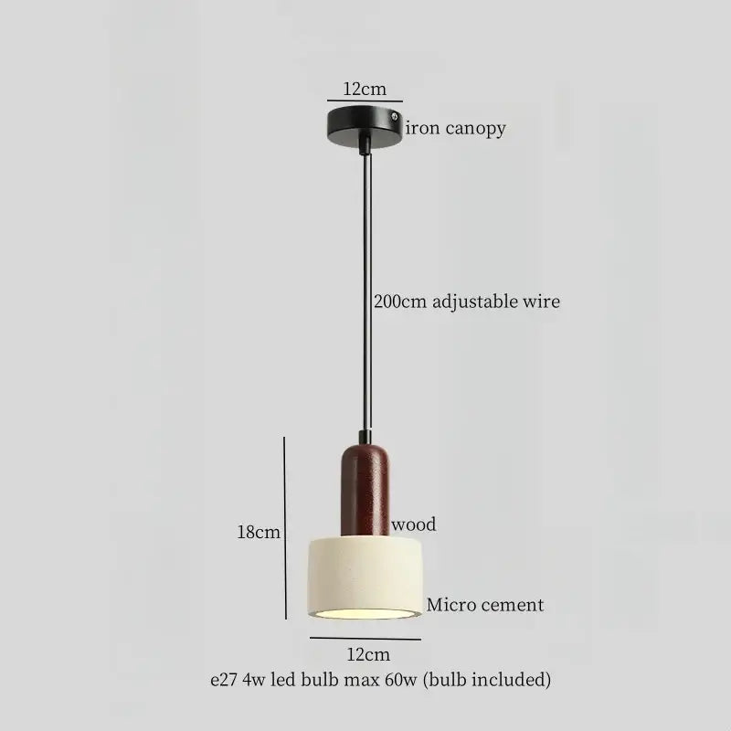 Modern cream textured glass bud micro cement pendant lamps bedroom
