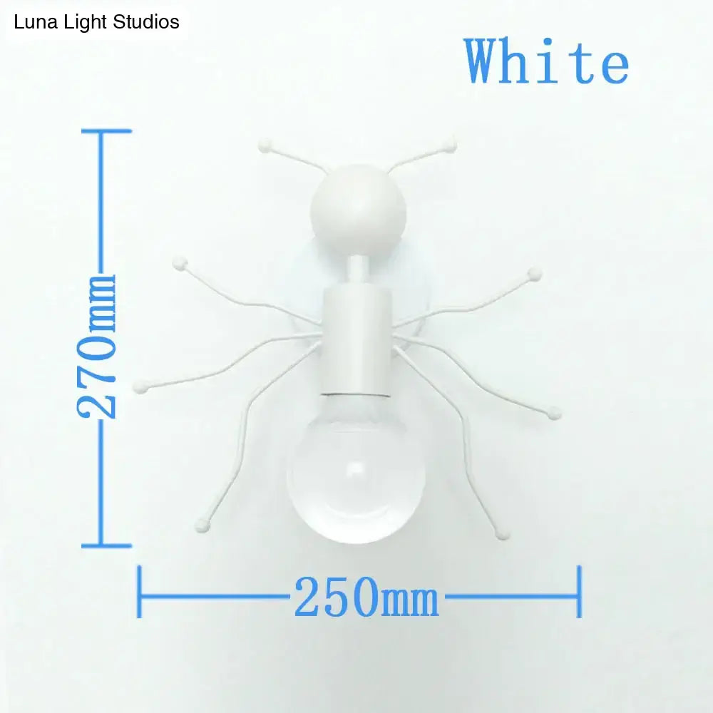 Modern creative minimalism metal robot ant wall sconce bedroom light