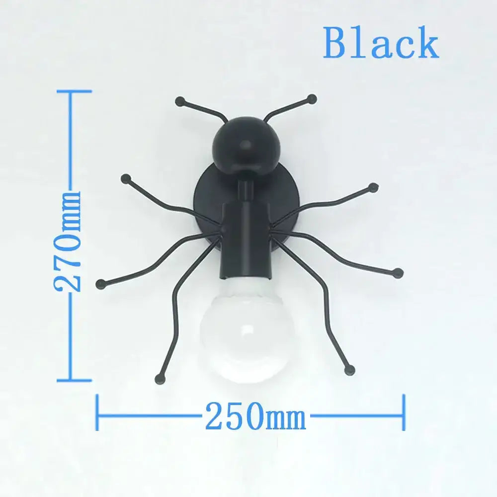 Modern creative minimalism metal robot ant wall sconce bedroom light