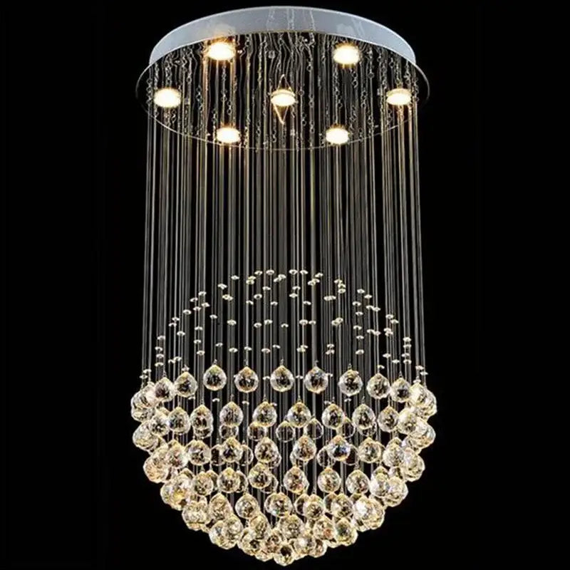 Modern crystal ball ceiling chandelier living room led light fixture