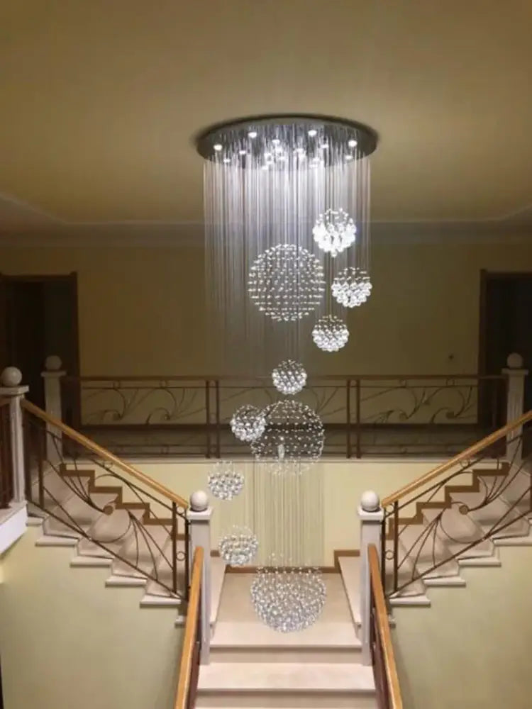 Modern crystal ball chandelier dining room pendant light