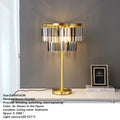 Modern crystal brass floor lamp living room tiered gold light