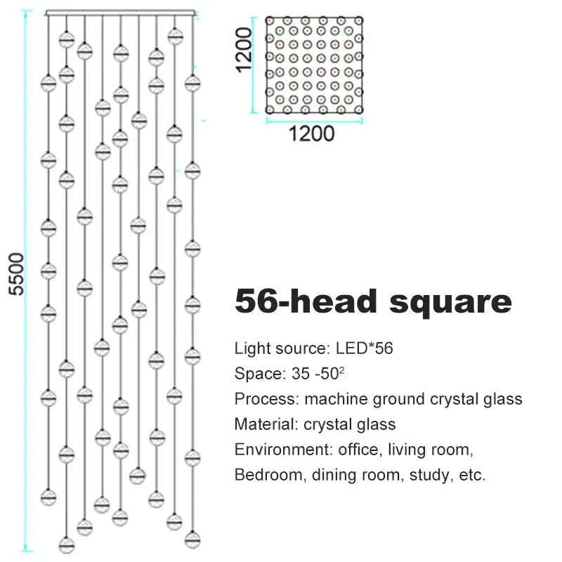 Modern crystal bubble ball pendant light for dining room