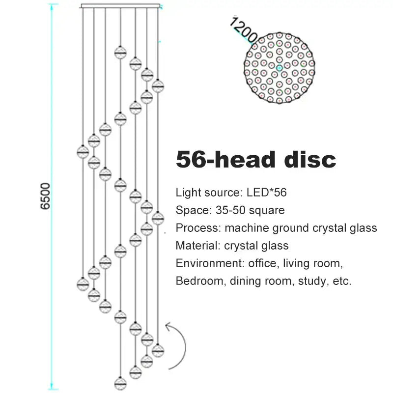 Modern crystal bubble ball pendant light for dining room