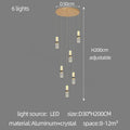 Modern crystal columnar chandelier stairwell cascading glass light
