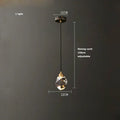 Modern crystal copper black led chandelier dining room pendant light