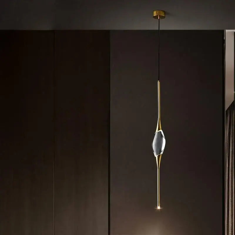 Modern crystal copper wall sconce dining room warm led light
