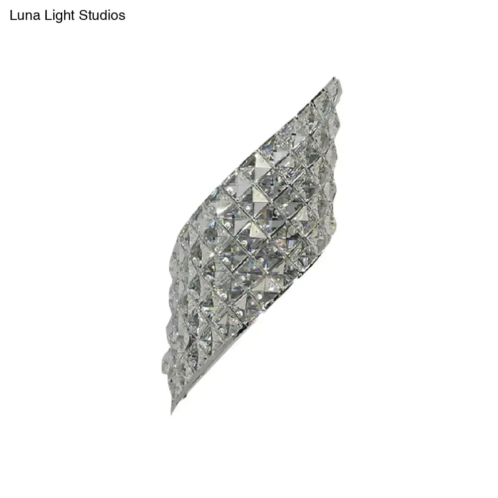 Modern crystal diamond wall mounted lamp bedroom silver sconce