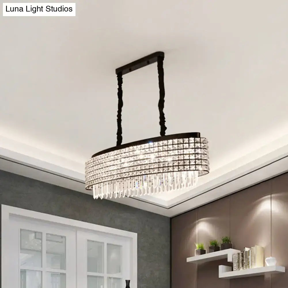Modern crystal encrusted bronze pendulum light dining room 110v 120v