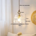 Modern crystal glass led pendant lamp – dining room brass light
