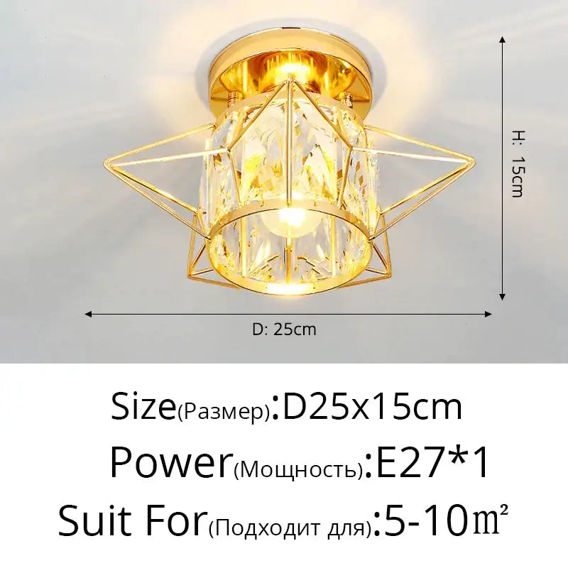 Modern crystal glass nordic led chandelier gold & black dining room