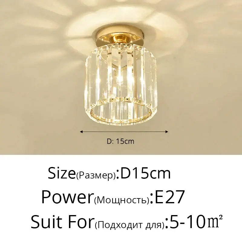 Modern crystal glass nordic led chandelier gold & black dining room