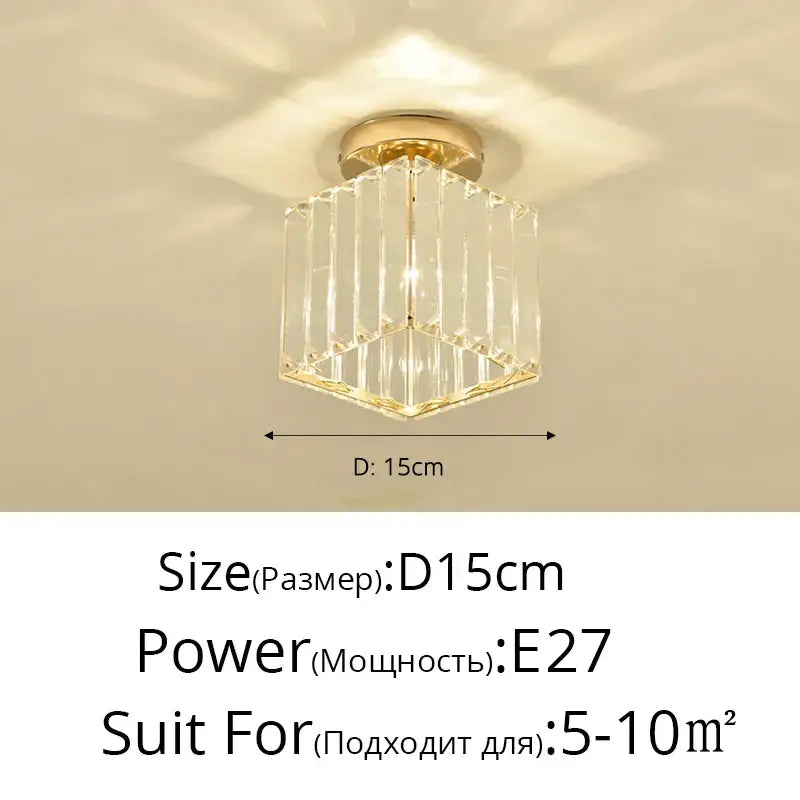 Modern crystal glass nordic led chandelier gold & black dining room