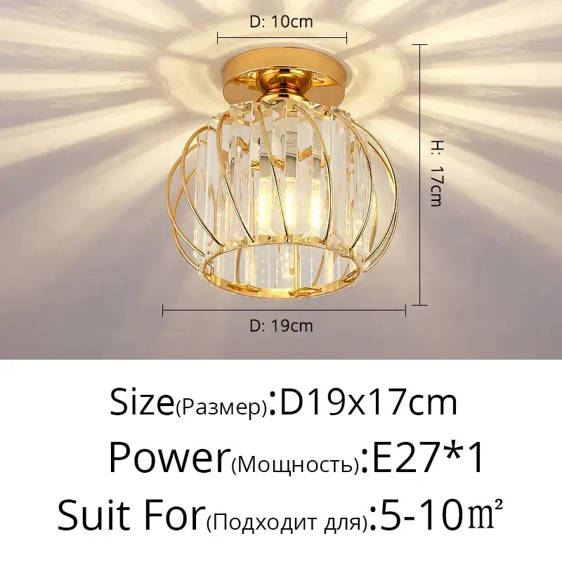 Modern crystal glass nordic led chandelier gold & black dining room
