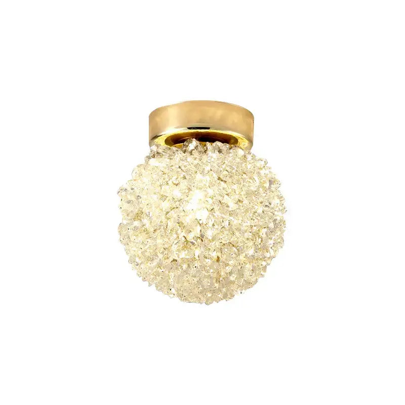 Modern crystal gold ceiling light 2 pack bedroom spherical globe