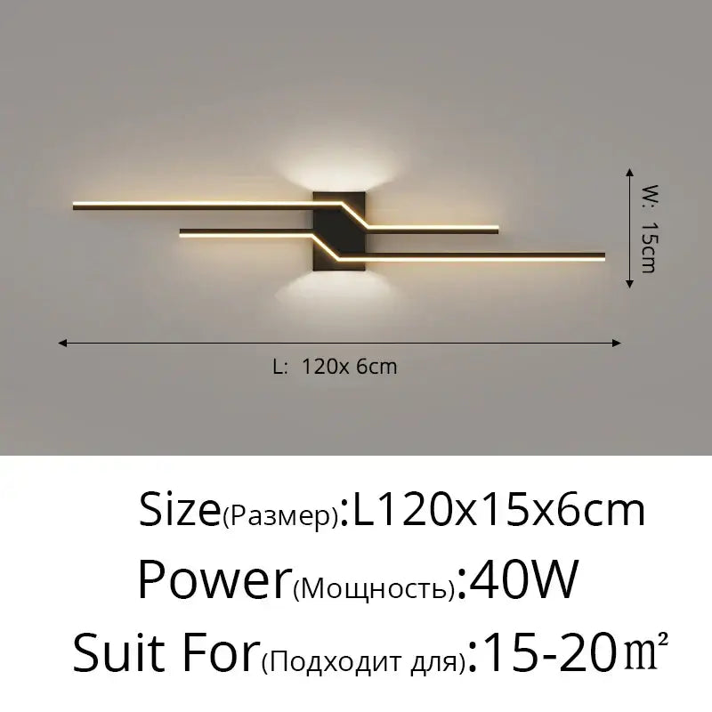 Modern curved gold led wall lamp bedroom sconce lighting