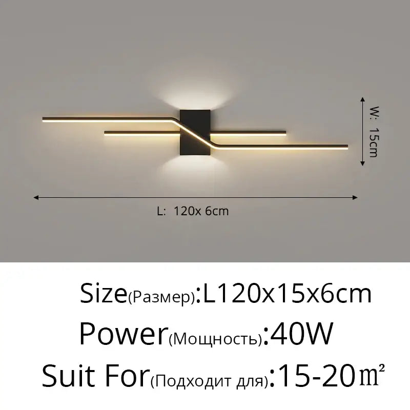Modern curved gold led wall lamp bedroom sconce lighting