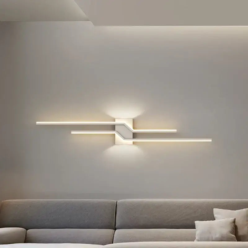 Modern curved gold led wall lamp bedroom sconce lighting