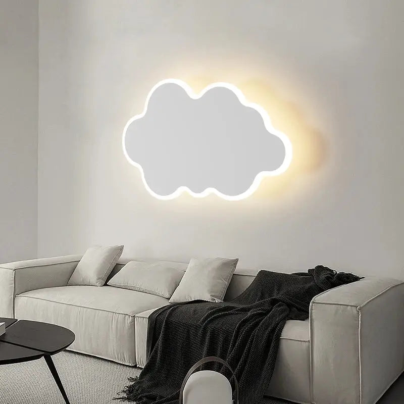 Modern curved white led wall sconces for bedroom lighting