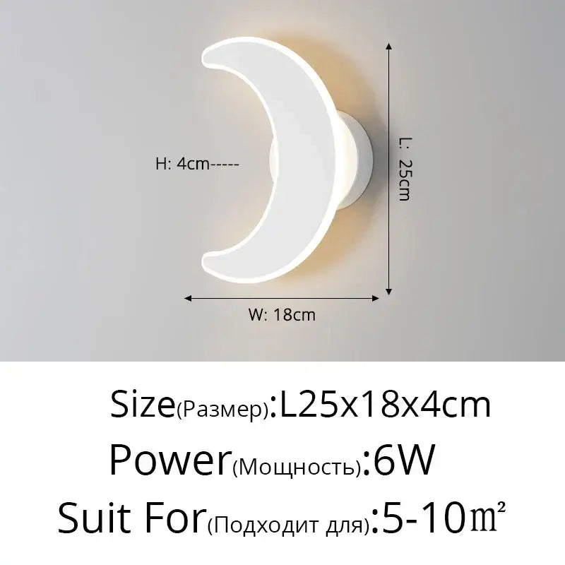 Modern curved white led wall sconces for bedroom lighting