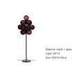 Modern dark brown bubbleglass led floor lamp for living room