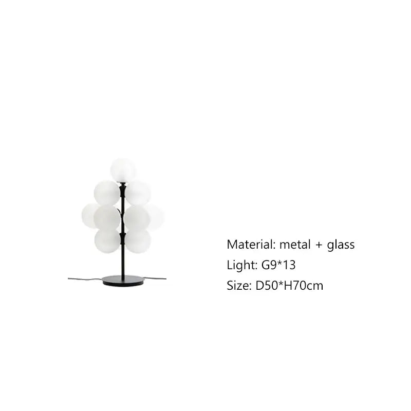 Modern dark brown bubbleglass led floor lamp for living room
