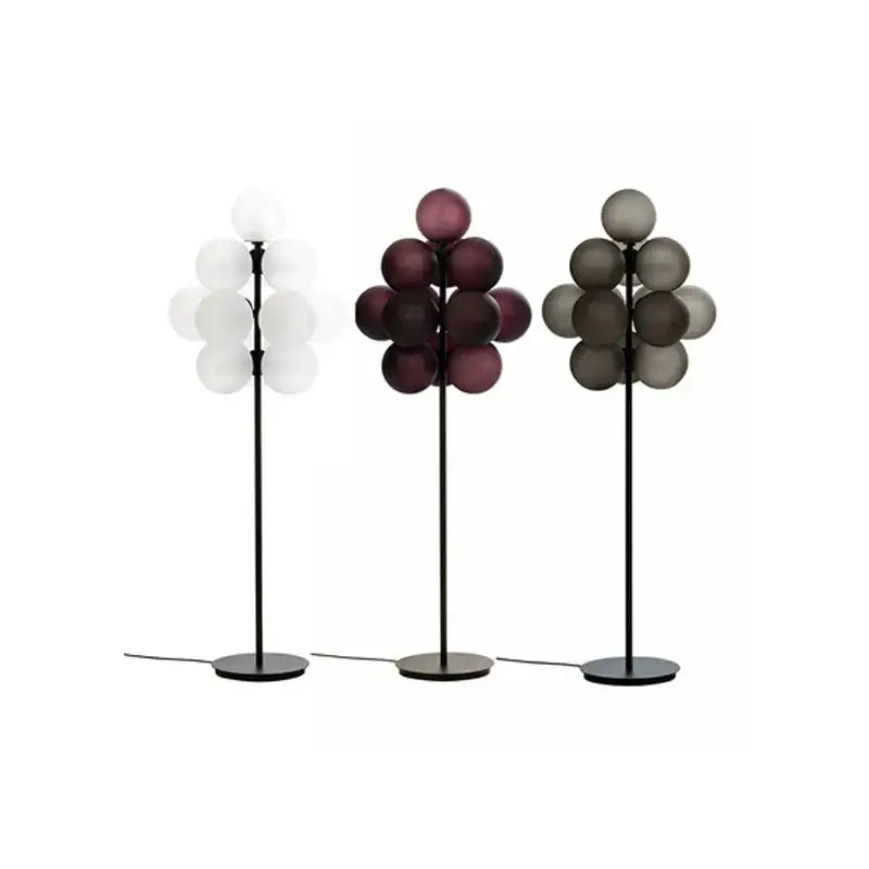 Modern dark brown bubbleglass led floor lamp for living room