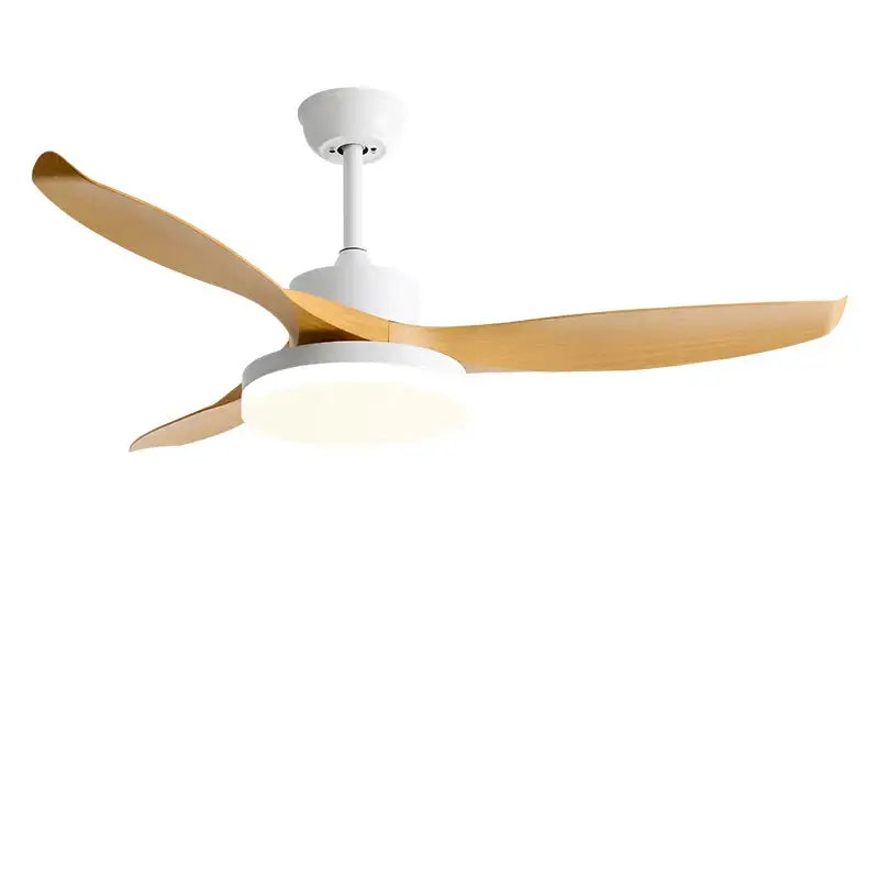 Modern dark wood ceiling fan with led light and remote control bedroom