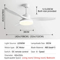 Modern dark wood ceiling fan with led light and remote control bedroom