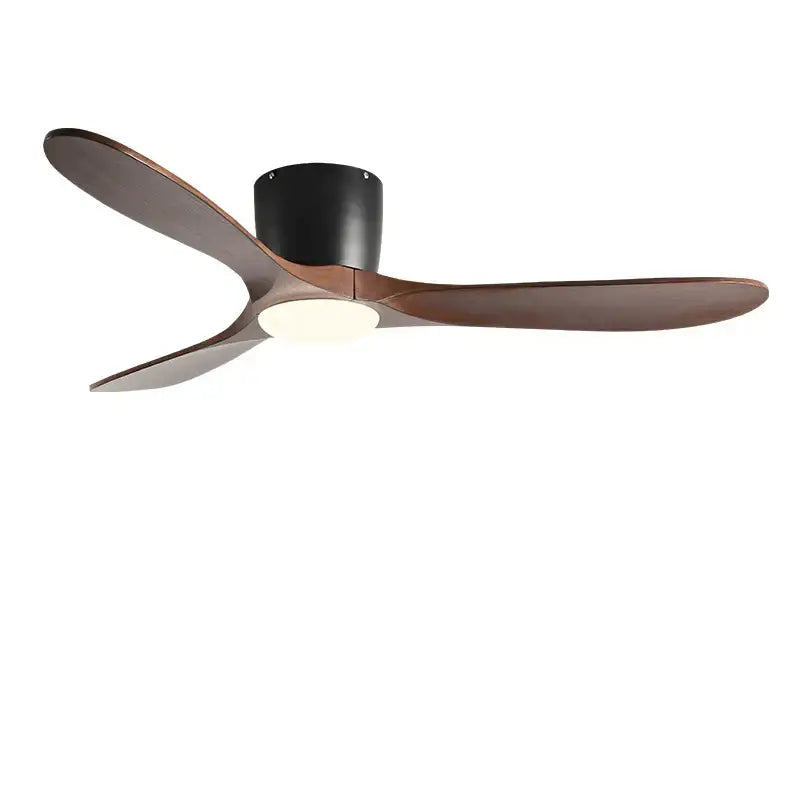 Modern dark wood remote control ceiling fan bedroom low floor fan