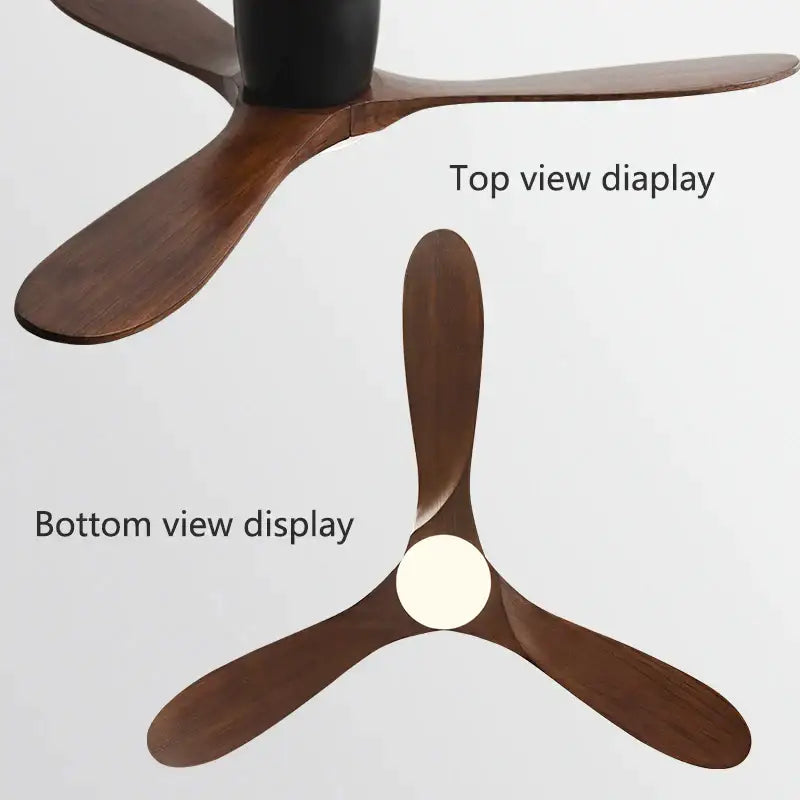 Modern dark wood remote control ceiling fan bedroom low floor fan