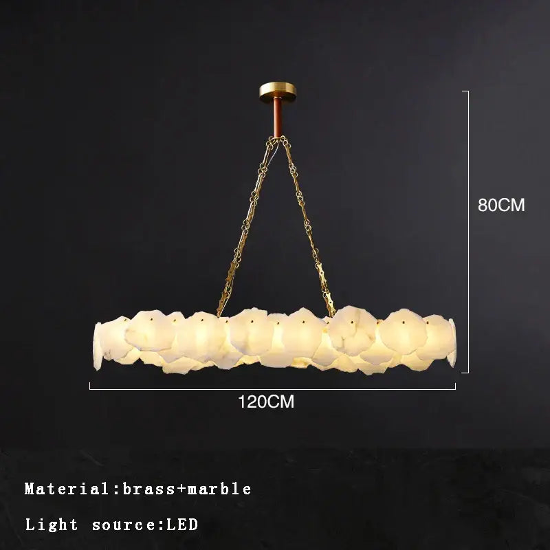 Modern decorbites brass marble ceiling chandelier dining room light
