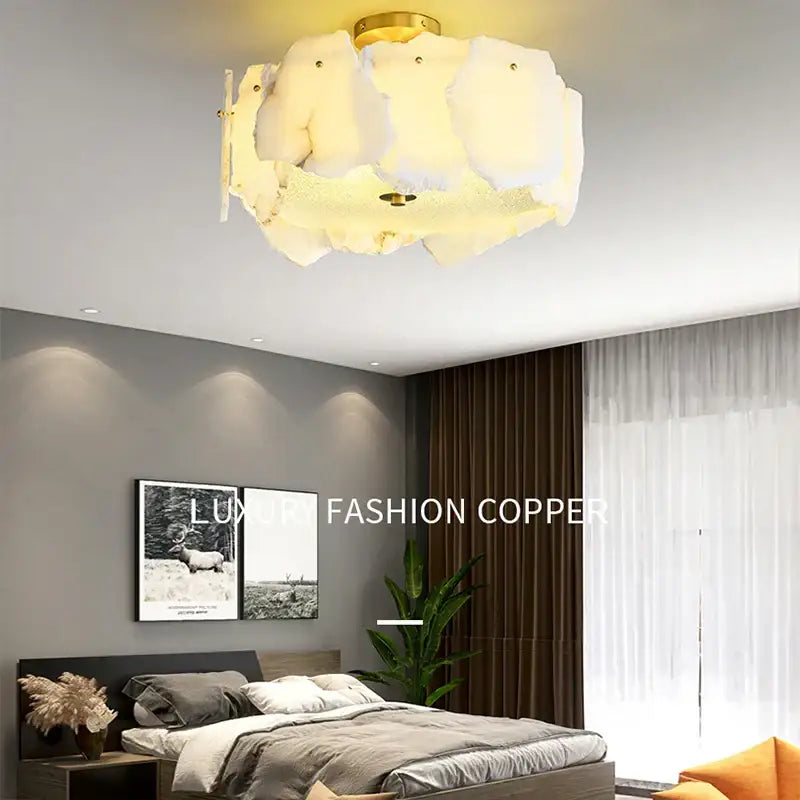 Modern decorbites brass marble ceiling chandelier dining room light