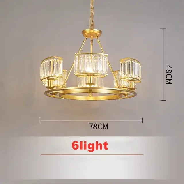 Modern decorbites copper crystal chandelier for dining room