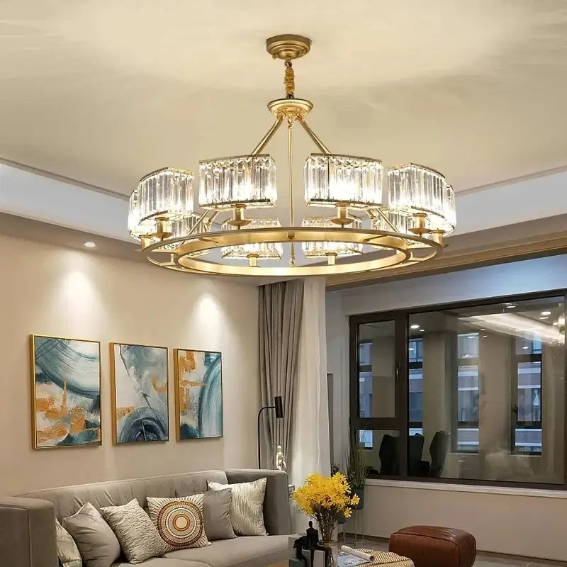 Modern decorbites copper crystal chandelier for dining room