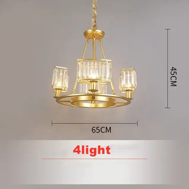 Modern decorbites copper crystal chandelier for dining room