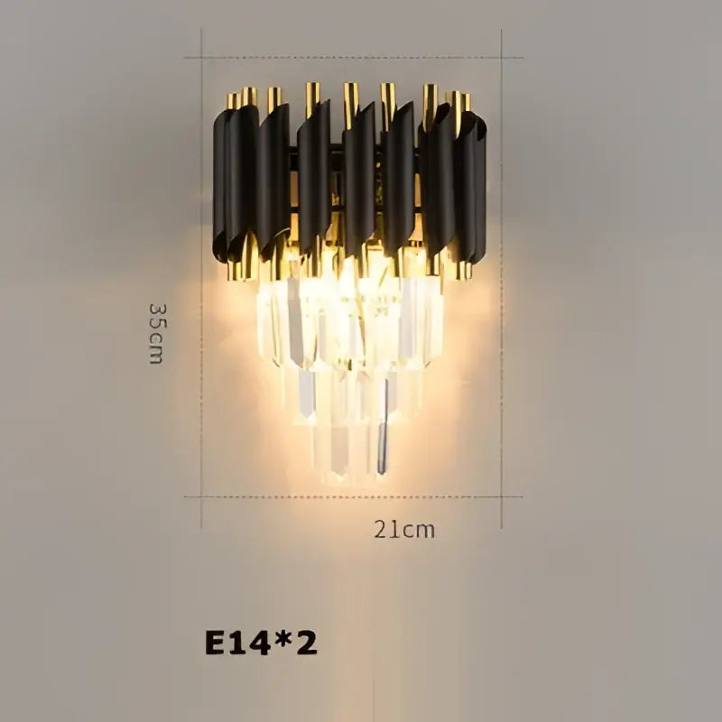 Modern decorbites crystal black clear led chandelier for staircase
