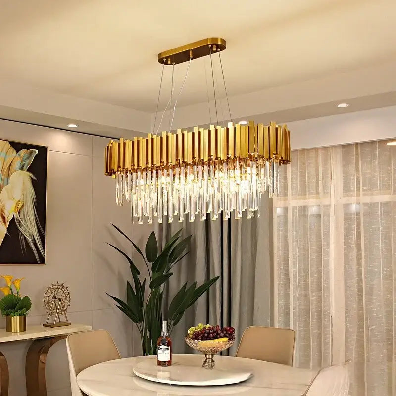 Modern decorbites crystal gold chandelier for living room ceiling