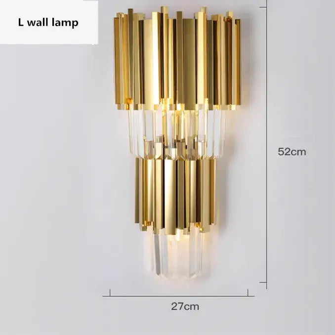 Modern decorbites crystal gold chandelier living room rectangular light