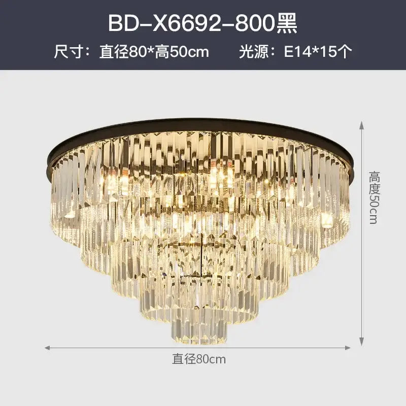 Modern decorbites crystal gold led chandelier for living room