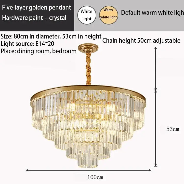 Modern decorbites crystal gold led chandelier for living room